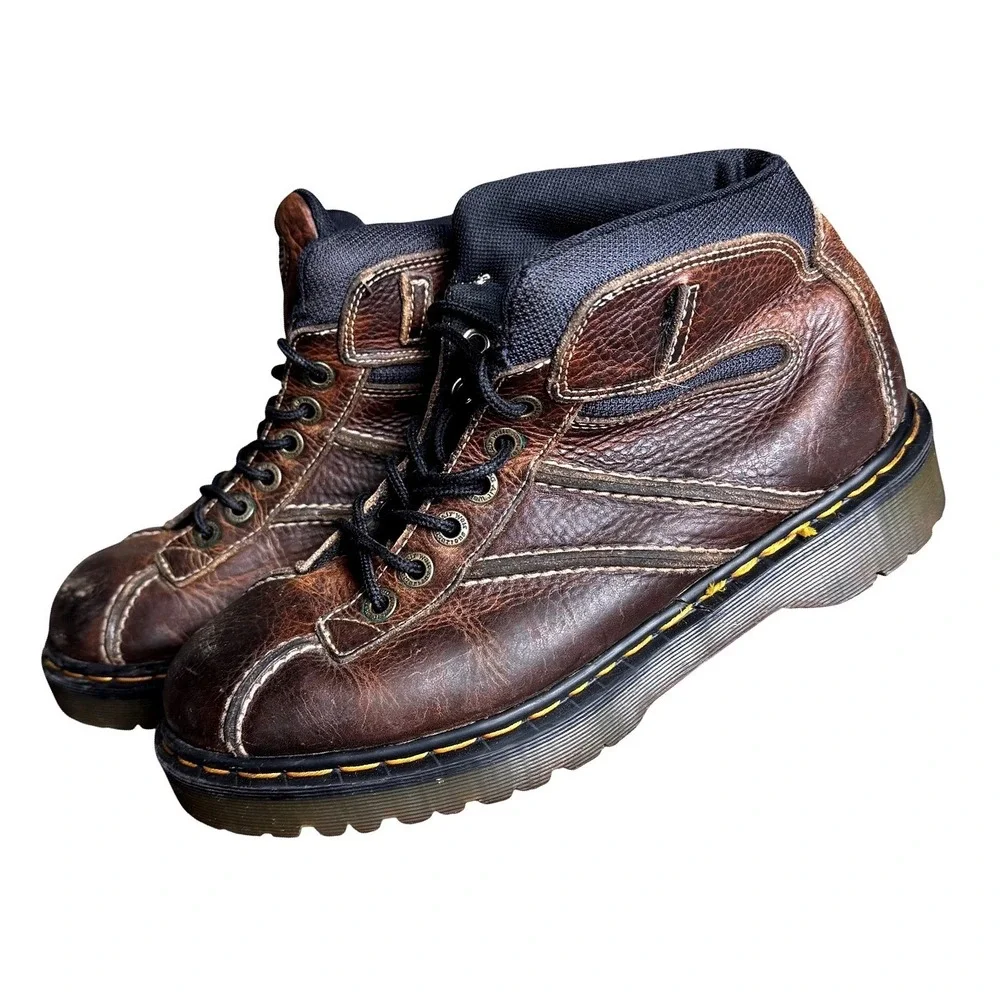 Dr Martens Men's Brown Leather Lace Up‎ Ankle Boots DM632 PC04C Size 9